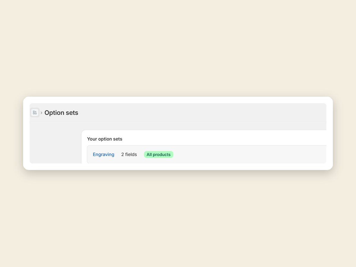 Anvil option sets dashboard